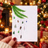 Pine Branch & Little Lights Christmas Sea Glass Framed Art - Seaglass Card - 8" X 6" - image 1