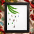Pine Branch & Little Lights Christmas Sea Glass Framed Art - Black - 8" X 6" - image 4