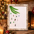 Pine Branch & Little Lights Christmas Sea Glass Framed Art - Retro White - 8" X 6" - image 0