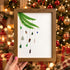 Pine Branch & Little Lights Christmas Sea Glass Framed Art - Walnut Brown - 8" X 6" - image 3
