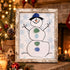 Cute Frosty Snowman Christmas Sea Glass Framed Art - Retro White - 8" X 6" - image 5