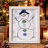 Cute Frosty Snowman Christmas Sea Glass Framed Art - White - 8" X 6" - image 4