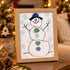 Cute Frosty Snowman Christmas Sea Glass Framed Art - Oak - 8" X 6" - image 2