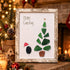 Santa Bird's Christmas Tree Whimsical Sea Glass Framed Art - Retro White - 8" X 6" - image 5