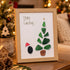 Santa Bird's Christmas Tree Whimsical Sea Glass Framed Art - Oak - 8" X 6" - image 2