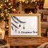Pine Branch With Lights Christmas Sea Glass Framed Art - Oak - 6" X 8" - image 2