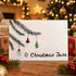 Pine Branch With Lights Christmas Sea Glass Framed Art - Seaglass Card - 6" X 8" - image 1