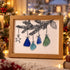 Pine Cone And Star Coastal Christmas Sea Glass Framed Art - Walnut Brown - 6" X 8" - image 0