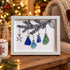 Pine Cone And Star Coastal Christmas Sea Glass Framed Art - White - 6" X 8" - image 4