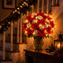 Light Up DIY Poinsettia Bouquet - Christmas Artificial Flowers Decor With LED Light - image 2