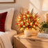 Christmas Pine Branches & Berry Bouquet - DIY Artificial Flowers Decor With LED Light String - image 4
