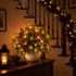 Christmas Red Berry Pinecone & Fir Bouquet - DIY Artificial Flowers Decor With LED Light String - image 2