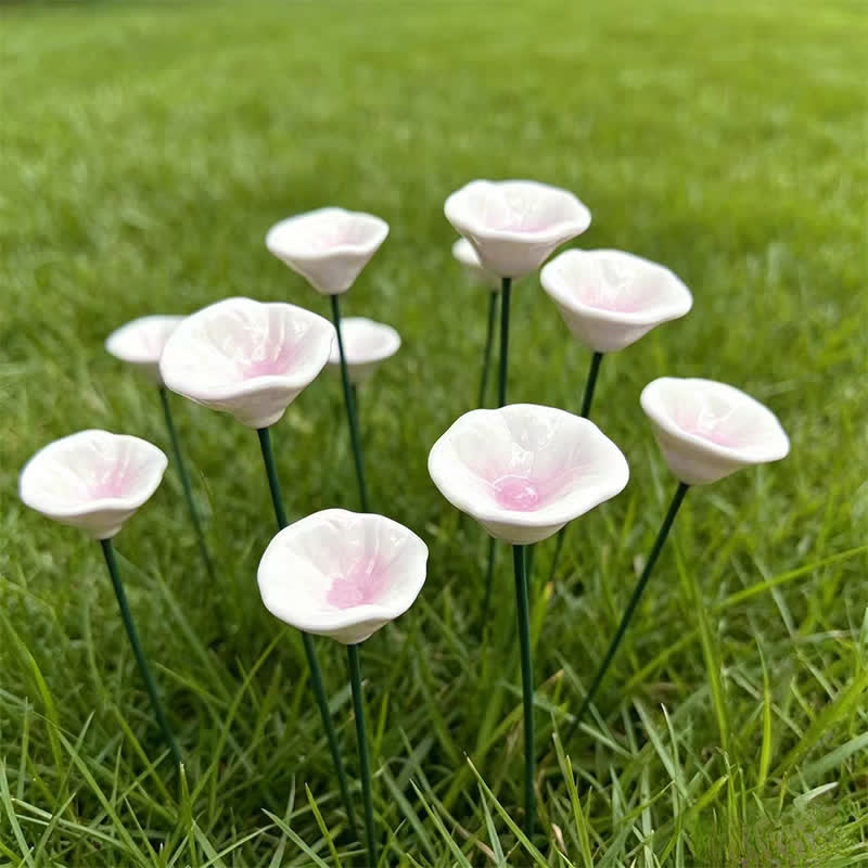 Floating Lotus Garden Sculpture - Romantic Handmade Ceramic Flower Decor - image 13