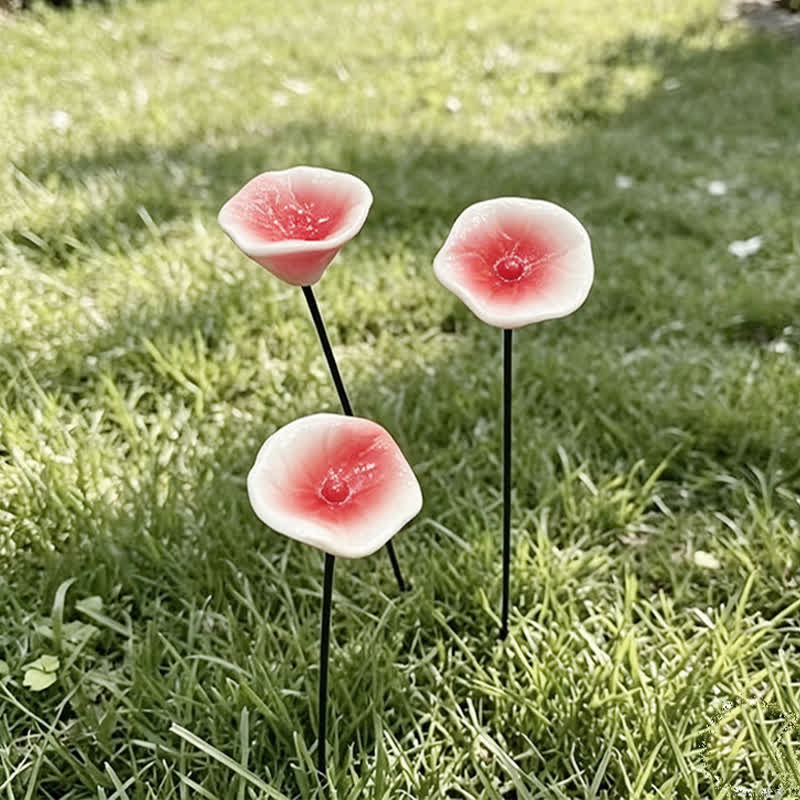 Floating Lotus Garden Sculpture - Romantic Handmade Ceramic Flower Decor - image 11