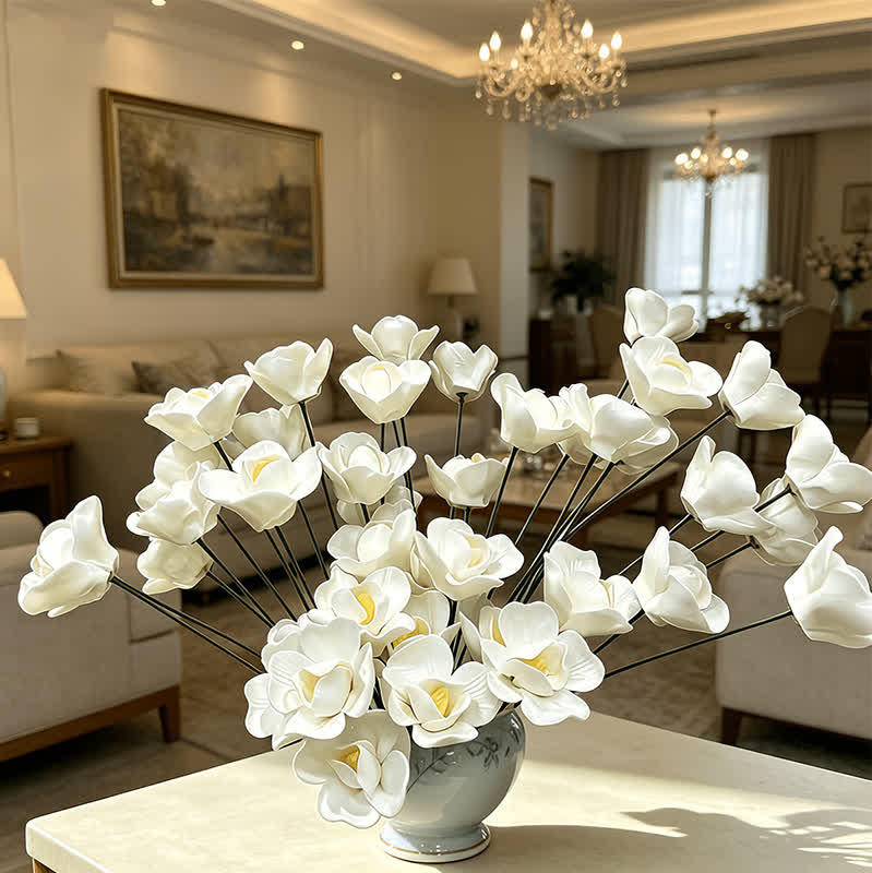 The Everlasting Garden Collection - Handmade Ceramic Little Flower Decor - White - image 4