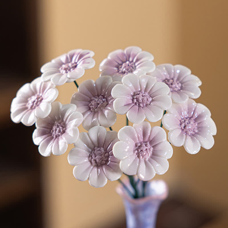 The Everlasting Garden Collection - Handmade Ceramic Little Flower Decor - Purple Coreopsis - image 14