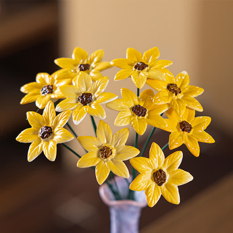 The Everlasting Garden Collection - Handmade Ceramic Little Flower Decor - Sunflower #2 - image 10