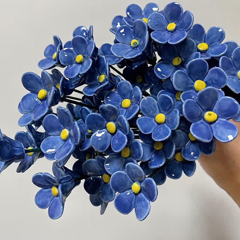 The Everlasting Garden Collection - Handmade Ceramic Little Flower Decor - Blue Forget-Me-Not - image 0