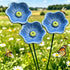 Decorative Poppy Flower Garden Station - Handmade Ceramic Flower Decor - image 7