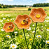 Decorative Poppy Flower Garden Station - Handmade Ceramic Flower Decor - image 5