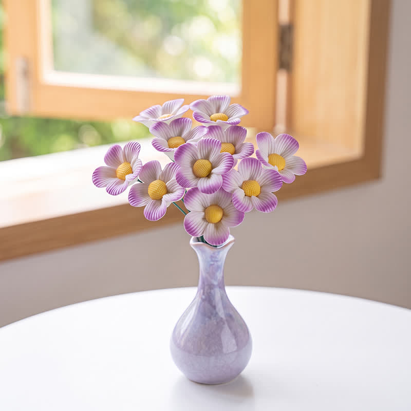 Artificial Flowers Cute Desk Buddy - Handmade Mini Ceramic Flower Decor - image 5