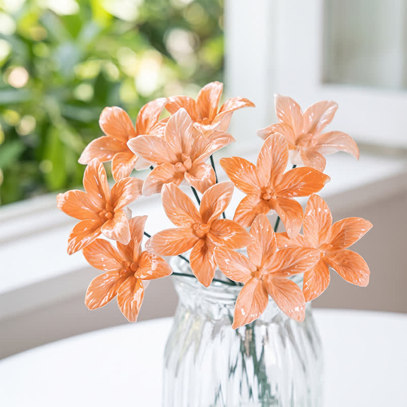 Artificial Flowers Cute Desk Buddy - Handmade Mini Ceramic Flower Decor - image 7