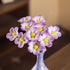 Artificial Flowers Cute Desk Buddy - Handmade Mini Ceramic Flower Decor - Purple Daisy - image 4