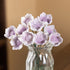 Artificial Flowers Cute Desk Buddy - Handmade Mini Ceramic Flower Decor - Purple Lotus - image 12