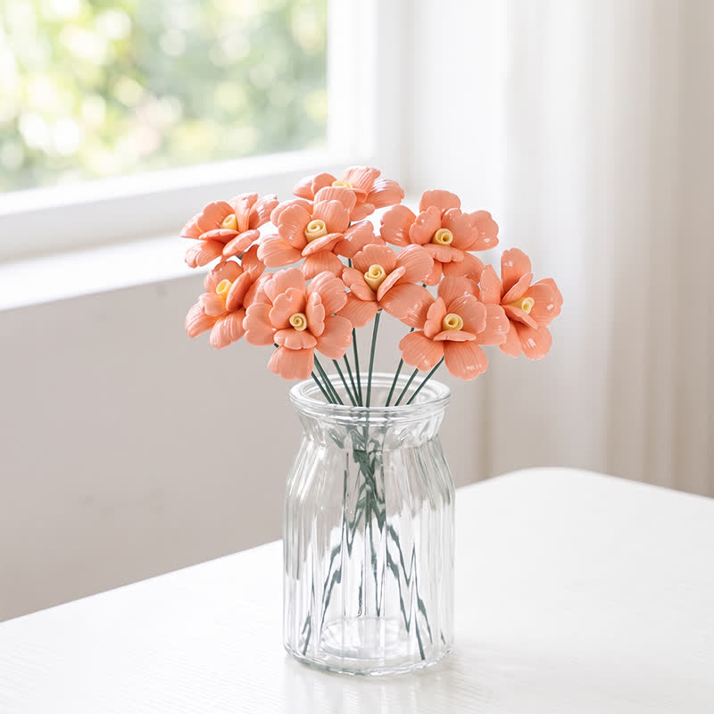 Artificial Flowers Cute Desk Buddy - Handmade Mini Ceramic Flower Decor - image 19