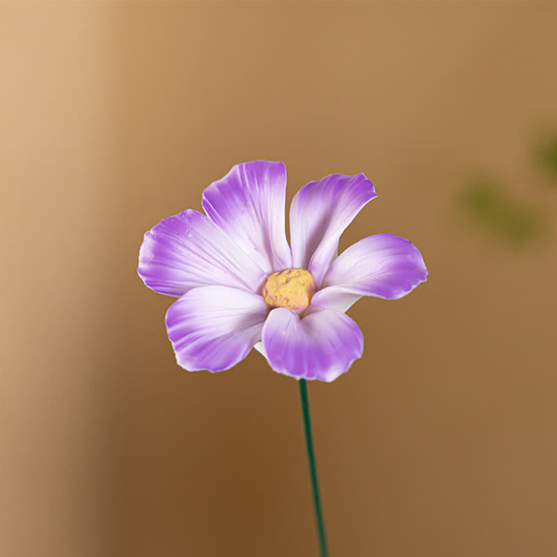 Good Fortune Gesang Flower Desktop Sculpture - Handmade Mini Ceramic Flower Decor - image 3