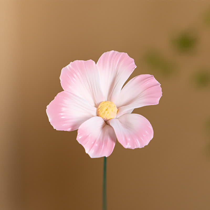 Good Fortune Gesang Flower Desktop Sculpture - Handmade Mini Ceramic Flower Decor - image 5
