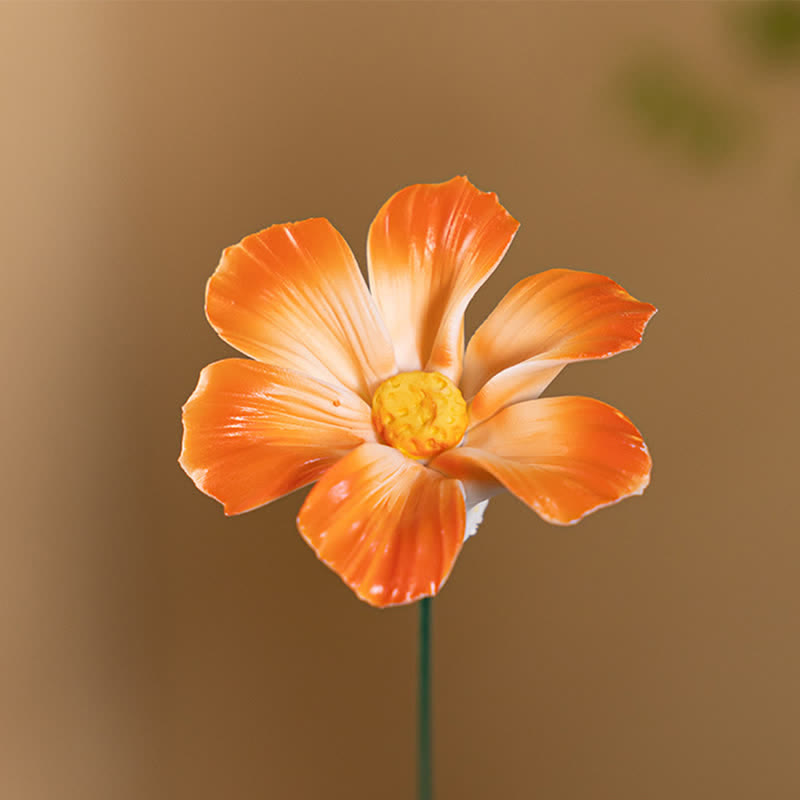 Good Fortune Gesang Flower Desktop Sculpture - Handmade Mini Ceramic Flower Decor - image 7