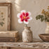Good Fortune Gesang Flower Desktop Sculpture - Handmade Mini Ceramic Flower Decor - Red - image 8