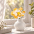 Good Luck & Love Hibiscus Mutabilis Flower - Hand-Sculpted Mini Ceramic Flower Decor - Orange - image 8