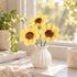 Cute Sunshine Sunflower Garden Sculpture - Handmade Desktop Ceramic Flowers Decor - Light Yellow - Small - image 0