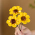 Cute Sunshine Sunflower Garden Sculpture - Handmade Desktop Ceramic Flowers Decor - image 3