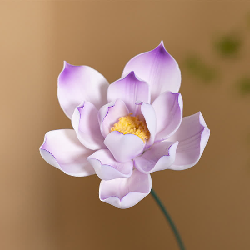 Lotus With Multi-Layered Petals - Handmade Ceramic Artificial Flower Decor - image 9