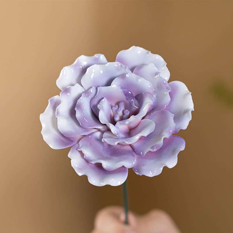 King Of Flower Romantic Large Peony - Handmade Ceramic Artificial Flower Decor - image 6