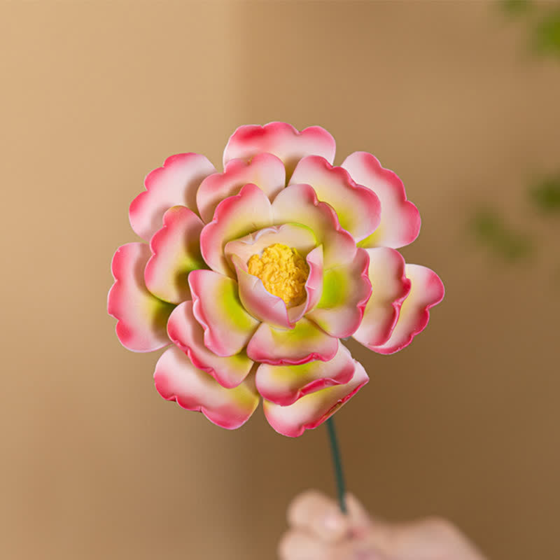 King Of Flower Romantic Large Peony - Handmade Ceramic Artificial Flower Decor - image 18