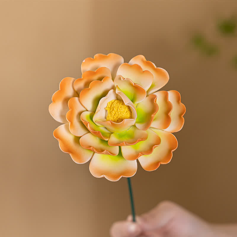 King Of Flower Romantic Large Peony - Handmade Ceramic Artificial Flower Decor - image 20