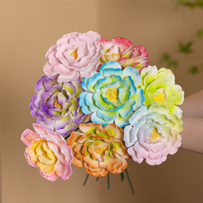 King Of Flower Romantic Large Peony - Handmade Ceramic Artificial Flower Decor - image 1