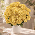 Mini Artificial Rose Flower For Office Desk - Handmade Ceramic Artificial Flower Decor - Yellow - image 4