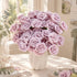 Mini Artificial Rose Flower For Office Desk - Handmade Ceramic Artificial Flower Decor - Pink - image 10