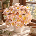 Mini Artificial Rose Flower For Office Desk - Handmade Ceramic Artificial Flower Decor - Pink & Yellow - image 24