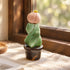 Cute Cactus With Flower In Pot - Handmade Mini Ceramic Cactus Figurine Decor - Style #37 - image 36
