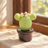 Cute Cactus With Flower In Pot - Handmade Mini Ceramic Cactus Figurine Decor - Style #16 - image 15