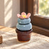 Cute Cactus With Flower In Pot - Handmade Mini Ceramic Cactus Figurine Decor - Style #4 - image 3