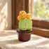 Cute Cactus With Flower In Pot - Handmade Mini Ceramic Cactus Figurine Decor - Style #19 - image 18
