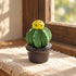 Cute Cactus With Flower In Pot - Handmade Mini Ceramic Cactus Figurine Decor - Style #29 - image 28