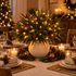 Lighted Red Berry Pine Centerpiece - DIY Christmas Tabletop Decor With LED Light String - image 5